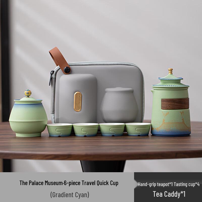 Ailan Huijia Imperial Crane Ceramic Travel Tea Set