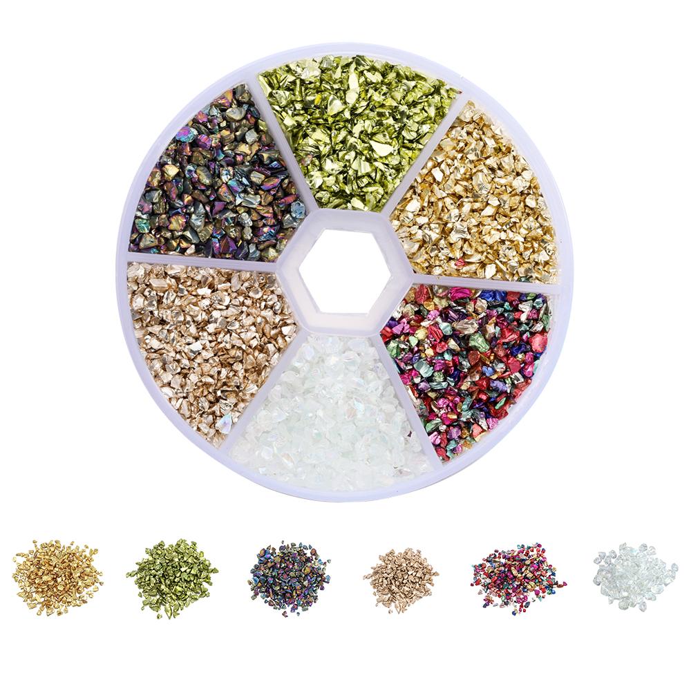 1Box Broken Glass Stones Resin Fillings For Epoxy Resin Mold Crafts Nail Art Decorations Handmade Jewelry Making Mold Fillings