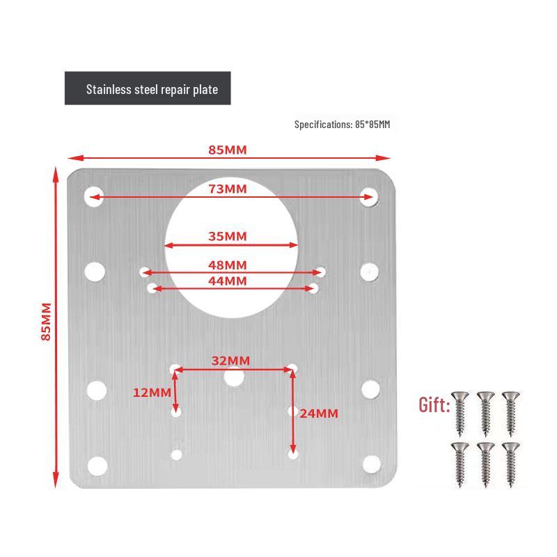 Roestvrij Stalen Meubel Scharnier Reparatieplaat voor Kledingkast en Kast Versterking