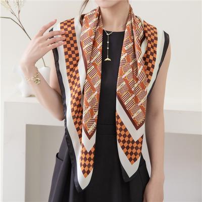 90cm Travel Sunscreen Versatile Large Square Scarf Shawl Headscarf Neck Protection Scarf Decoration For All Seasons
