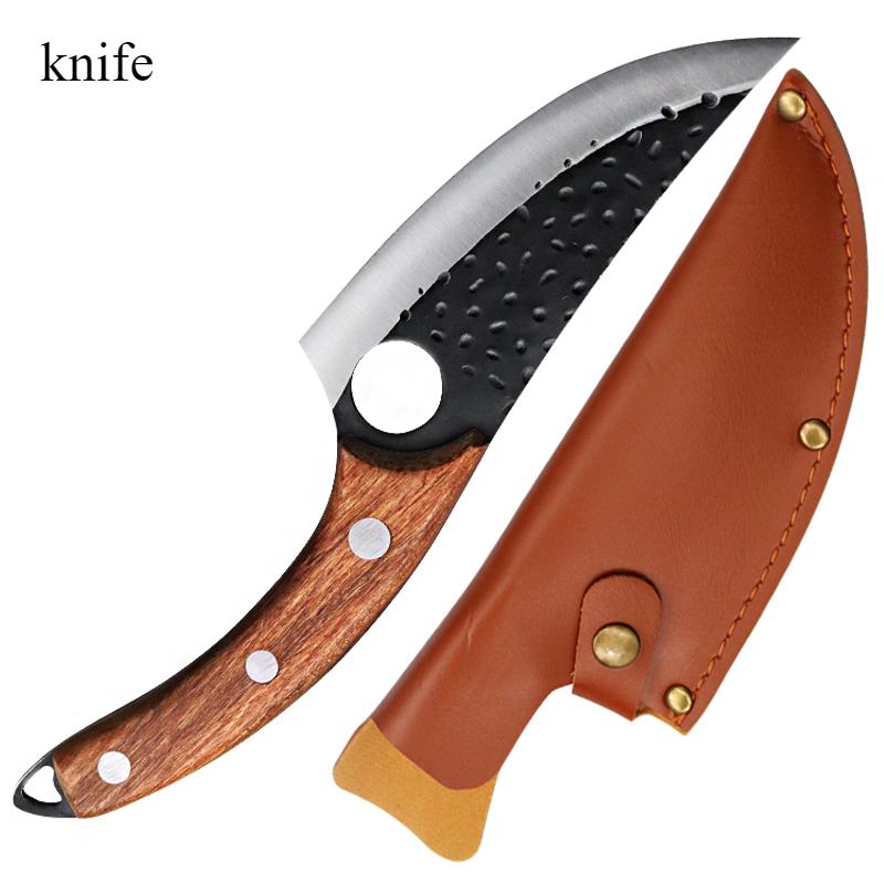 Hand-held Meat Knife Portable Fruit Knife Household Fruit and Vegetable Knife Barbecue Meat Knife Eating Cattle and Sheep Meat Knife