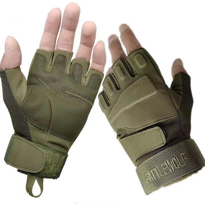 

Half Finger Gloves O Mark Special Forces Tactical Gloves MEN S Outdoor Riding Fishing Gloves Training Combat Gloves XL зелений