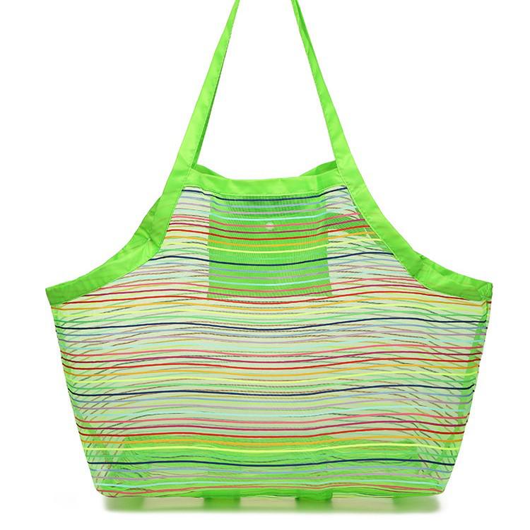 Foldable Mesh Beach Bag for Kids' Toys & Sand Tools - Quick Storage Solution
