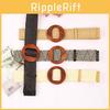 And Waist Weave Rope Wooden Round Buckle Women Belt Clothing Gift Accessories