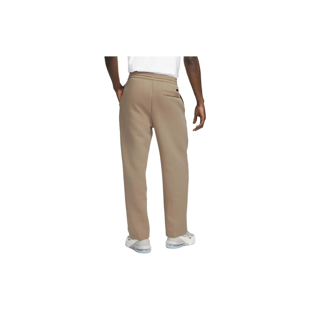 Nike Sportswear Tech Fleece Reimagined Loose Fit Open Hem Sweatpants Khaki Men Bottoms Tan FB8163-247