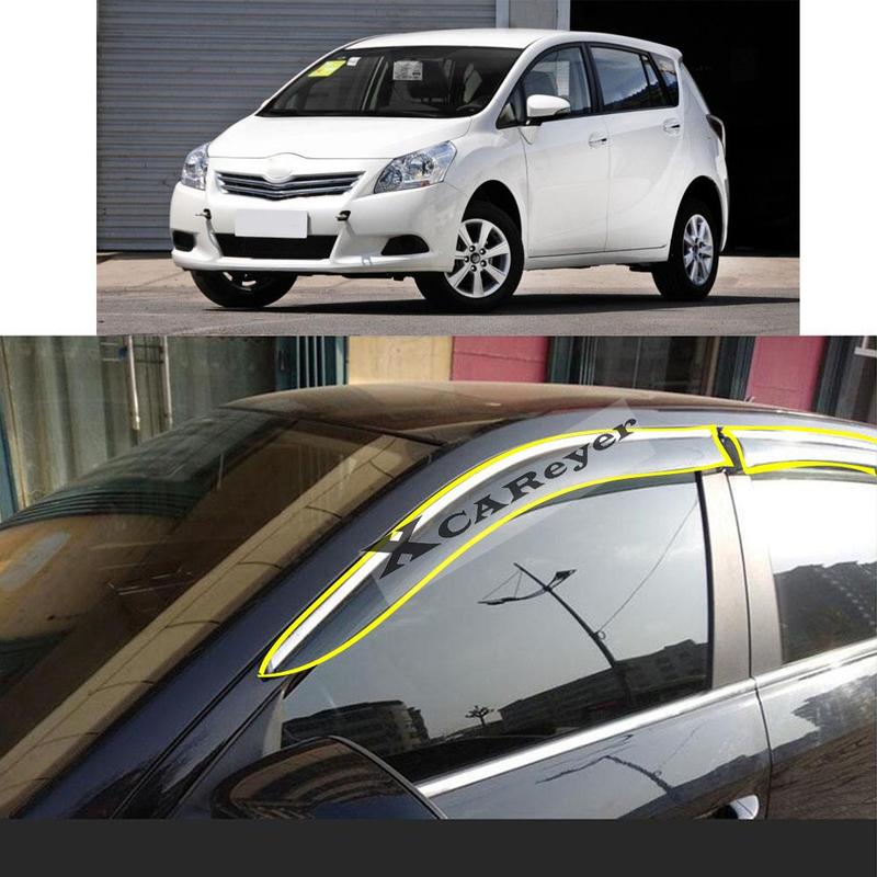 For TOYOTA VERSO EZ 2011 2012 2013 2014 2015 2016 2017 2018- Car Sticker Plastic Window Glass Wind Visor Rain/Sun Guard Vent