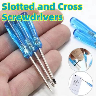 5 Pièces 65/45mm Pour Réparation de Téléphone Portable Mini Tournevis Cruciforme Fendu Bleu Tournevis de Démontage Transparent Outils à Main