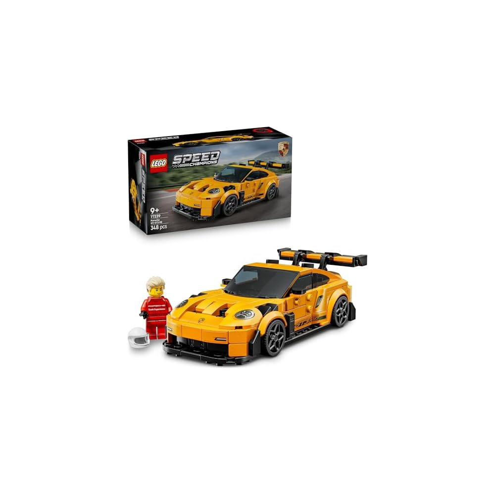 LEGO Speed Champions Porsche 911 GT3 RS Toy Building Set for Kids 9-11 Years Vehicle Model 77239