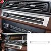 Silver 2011-17 Cover Trim Titanium For BMW 5 Series Console Volume Button Panel