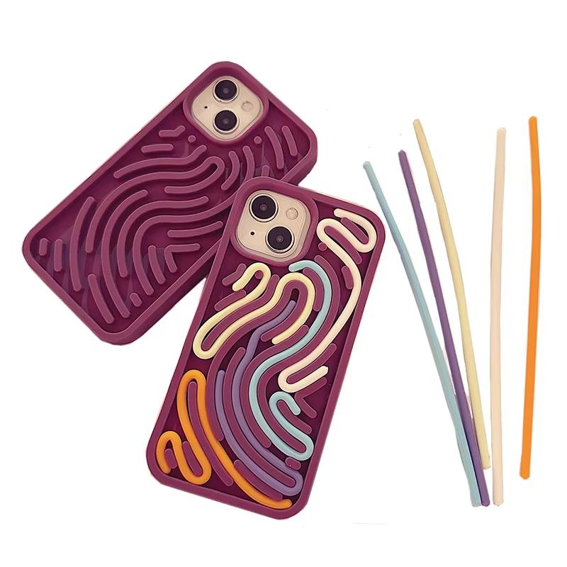 

Забавные вещи DIY игрушки для тренировки мозга чехол для телефона iPhone 12 13 14 15 16 Pro Max мягкий силиконовый чехол для снятия стресса креативный чехол for iphone11