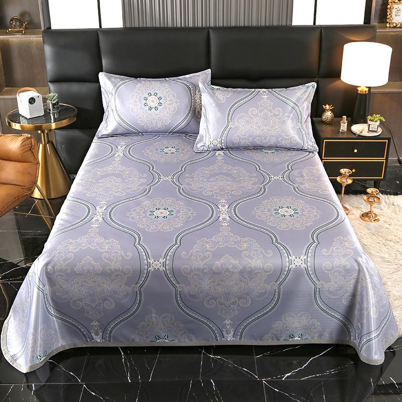 Eisseidenmatte Dreiteiliges Set Maschinenwaschbare Faltmatte Sommer Klimaanlagenmatte Haushalts-Rattanmatte Bettzeug