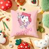 Funny Cartoon Keroro Gunsou Frog Cushion Cover Plush Fabric Soft Double-Sided Printed Sofa Warm Winter Home Gift Pillow Cover