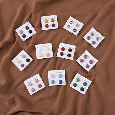 4 pezzi / Scheda Magnete Opaco Spille Hijab Spilla Foulard Donna Sciarpa Bottone Magnetico Forte Accessori Foulard