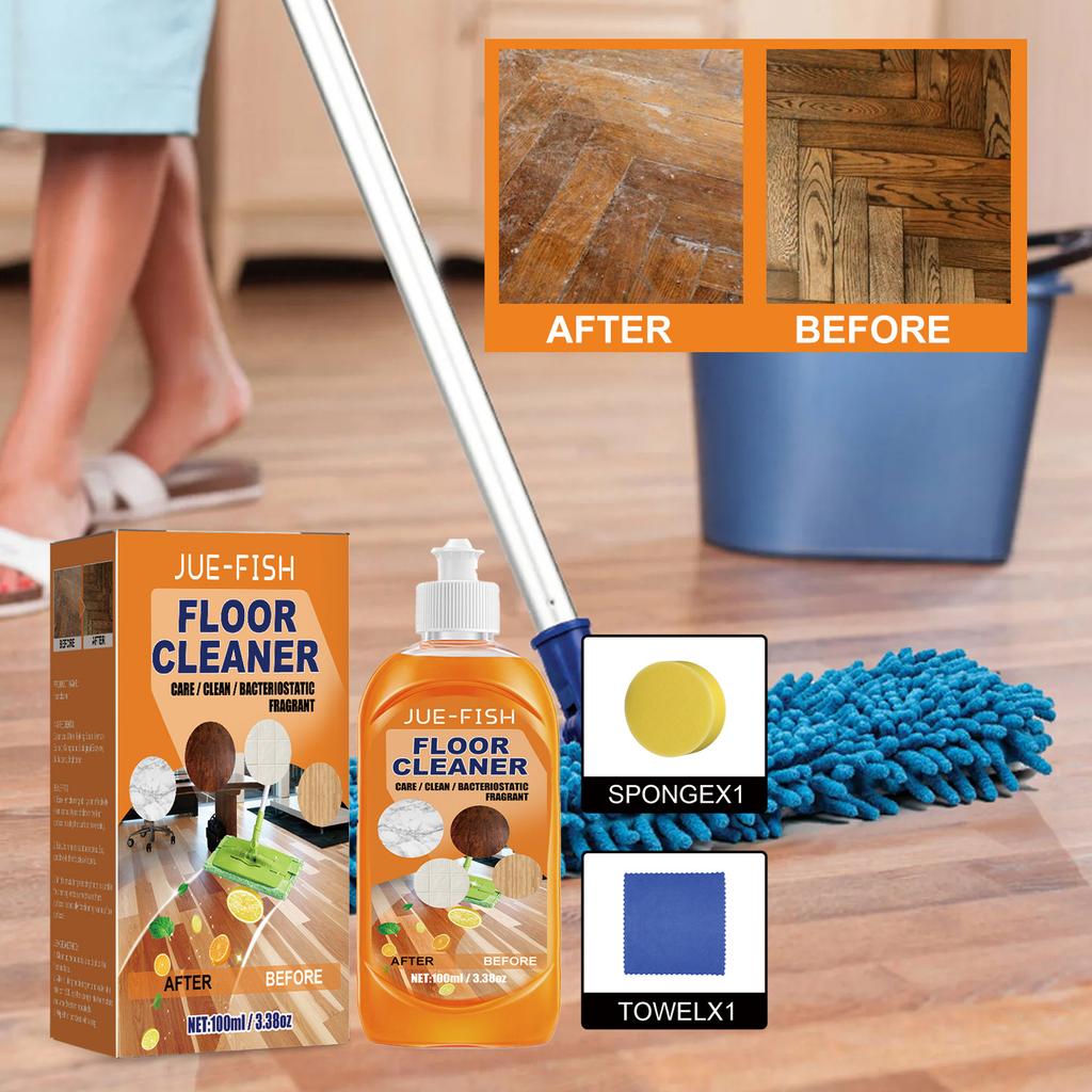 Jue-Fish Floor Cleaner, Decontamination Decontamination Wood Floor Cleaning, Polishing And Brightening Tile Cleaner