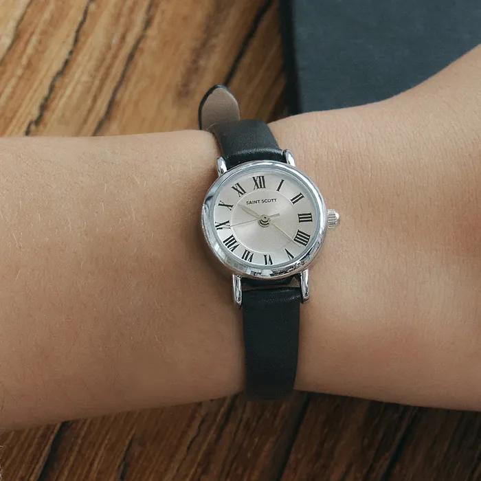 Circlette Leather Womens Watch_Silver. ST1101SSBK