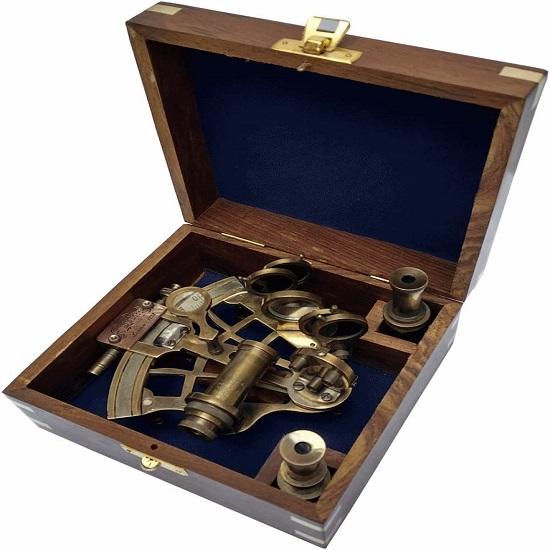 Brass Nautical Sextant J Scott London Vintage