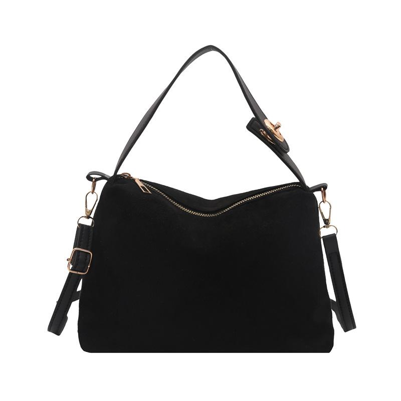 Осенняя и зимняя ретро матовая сумка-тоут через плечо нишевая сумка под мышку осенняя новая сумка-тоут сумка чёрный