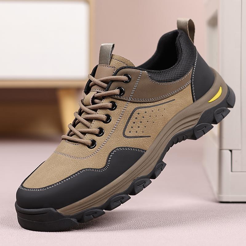 Leather Male Comfortable Flats All-match Walking Shoes Men Breathable Mens Classic Sneakers Lace-Up Men Outdoor Casual Footwear