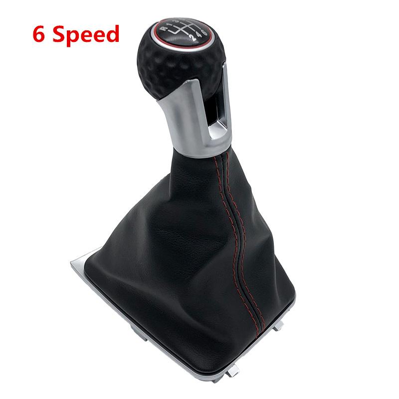For VW Golf 7 A7 MK7 GTI GTD 2013 2014 2015 2016 2017 2018 Car 5 /6 Speed Gear Stick Level Shift Knob With Leather Boot Cover