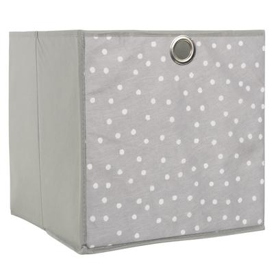 [A1799] - Gray 'Petits Pois' Storage Cube - 30x30