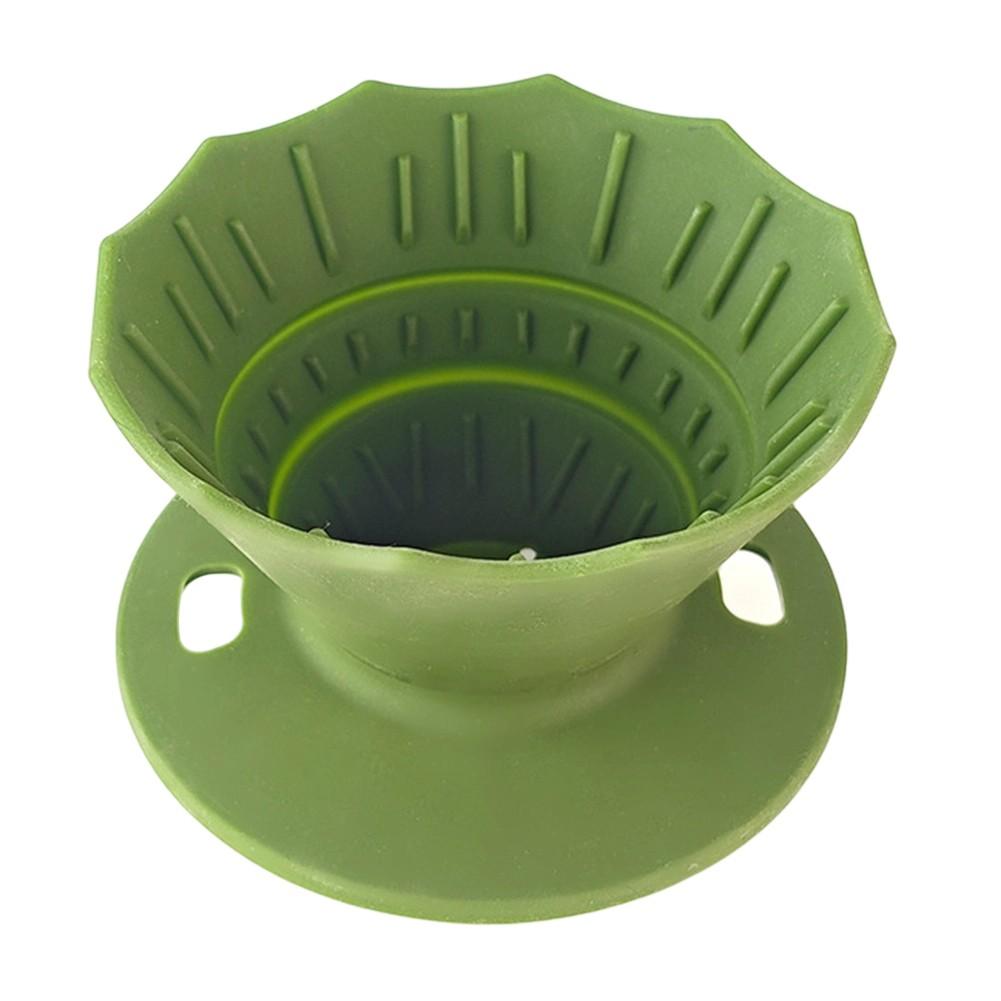 

Collapsible Coffee Dripper Portable Coffee Maker Silicone Dripper Easy To Clean зелёный