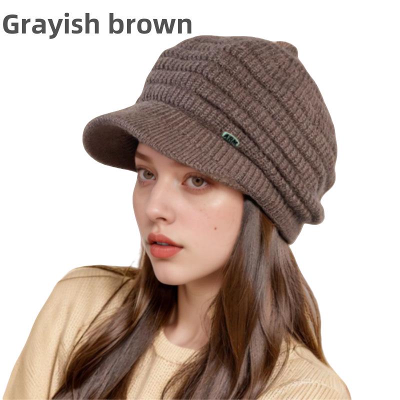 Fleece-Lined Wool Beret for Women: Warm, Thick, and Stylish for Autumn and Winter