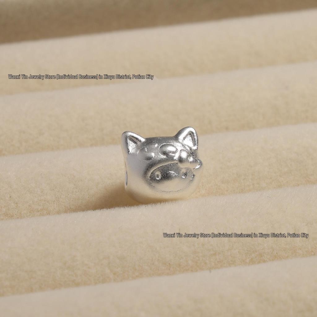 Sterling Silver Zodiac Animal Spacer Beads: Horse & Sheep DIY Beading Materials for Handmade Bracelets