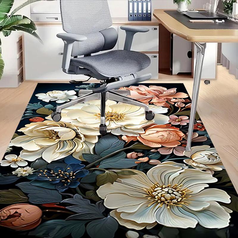1PC Floral Pattern Carpet Ultra Soft, Thick & Absorbent, Non Slip Machine Washable Mat for Entryway