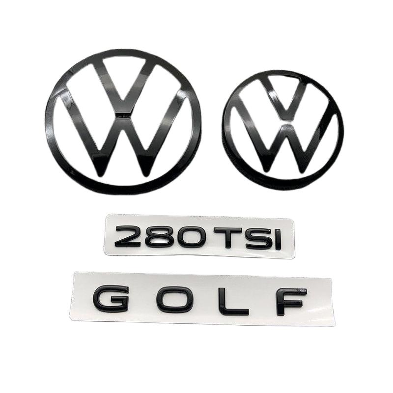 For VW Volkswagen Jetta MK5 Golf Car front badge logo covered ABS sticker For Volkswagen Golf 5/6/7/7.5/8 280TSI front and rear
