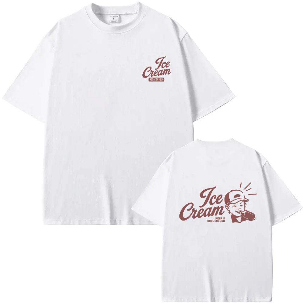 Yeonjun Ice Cream Solo Pop T-shirts NO LABELS: PART 02 Album Cartoon Print Tees Summer Casual Cotton High Quality Unisex Clothes