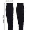 Scaldamuscoli da Donna Taglie Forti Lavorati a Maglia a Treccia Sopra il Ginocchio Alti sulla Coscia Calzini Senza Piedi Caldi Calze per Stivali Invernali Streetwear