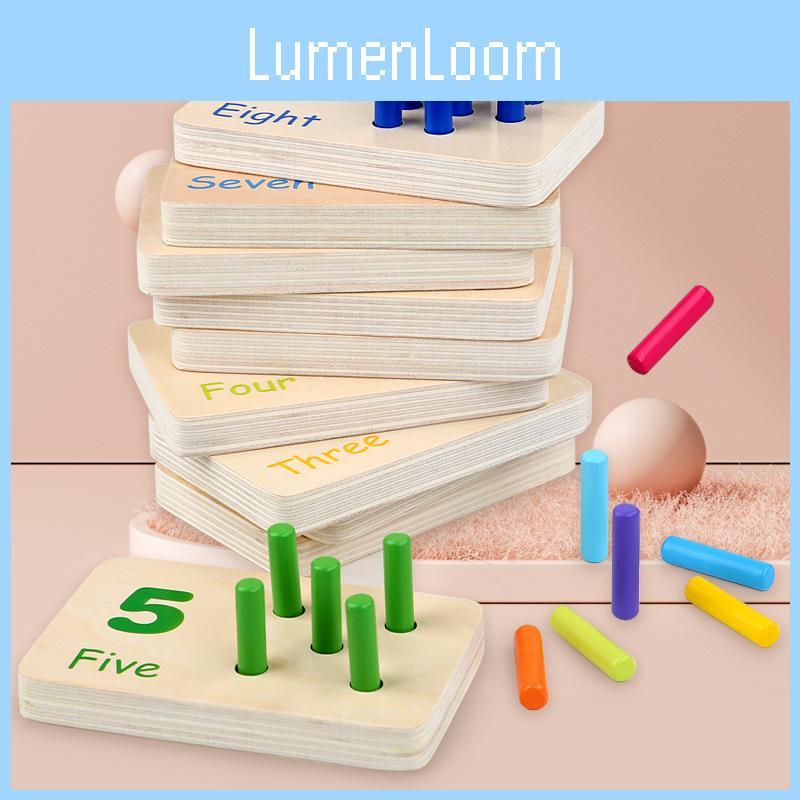 Wooden Montessori Math Learning Stick Color Recognition Matching Board Educational Toy For Early Childhood