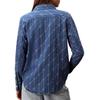 Calvin Klein Casual Comfortable Denim Letter Pointed Collar Long Sleeve Shirt Women shirts 47B702G-U5H