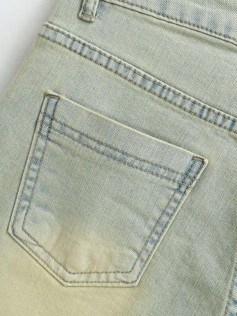 Women's High-Waisted Elastic A-Line American Retro Denim Shorts - Spring & Autumn
