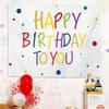 Birthday Letter Backdrop Cloth Banner Backdrop For Joyous Celebrations Exquisite Smooth Birthday Party Photo Background Colorful
