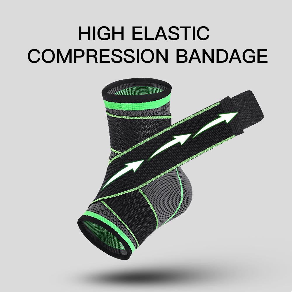 1 PZ Cavigliera Elastica a Trama 3D Manicotto di Supporto a Compressione per Sport Palestra Fitness Protezione Piede