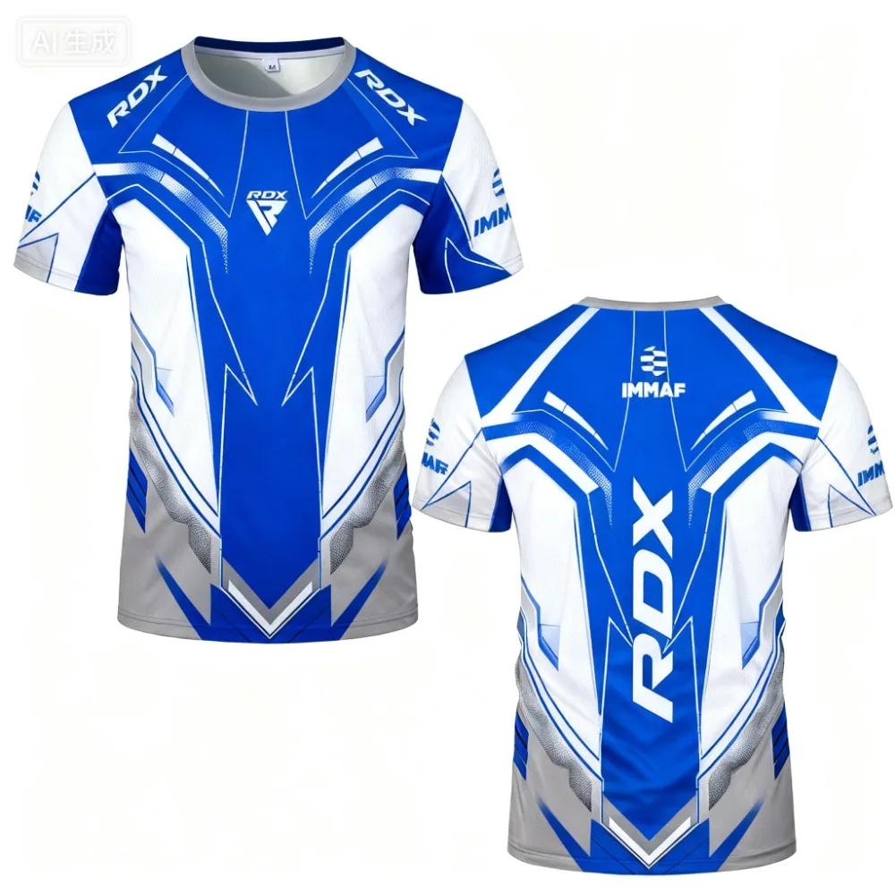 Outdoor Sport Kampfwettbewerb Fan Atmungsaktives T-Shirt Herren und Damen Lässig Rundhals Kurzarm Boxen Top