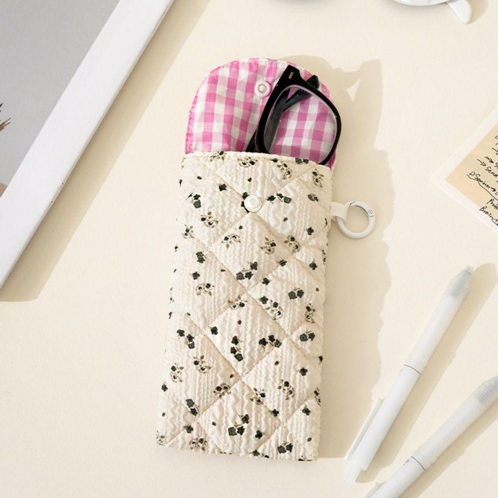 Flower Glasses Storage Bag Portable Sunglasses Eyeglass Bag Retro Sunglasses Pouch  Female