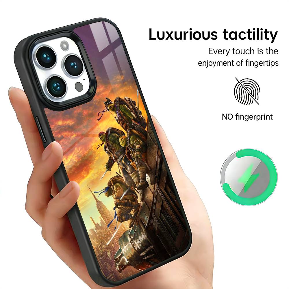 

Чехол для телефона Черепашки-ниндзя Подростки-мутанты Для iPhone17 16 15 14 13 12 11 Plus Pro Max Plus Чехол для беспроводного зарядного устройства Funda iPhone14Plus