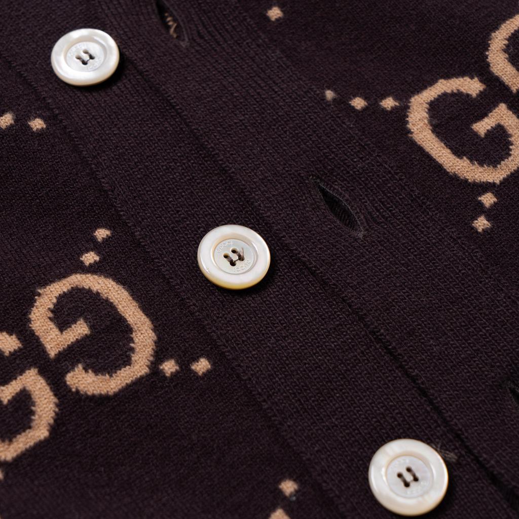 GUCCI GG-jacquard Wool Cardigan 694758-XKCC5-6385
