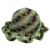 Colorful Crochet Ruffle Bucket Hat Warm Stretch Knit Hat New Year Celebration Women'S Fashion Handmade Beanie Hat
