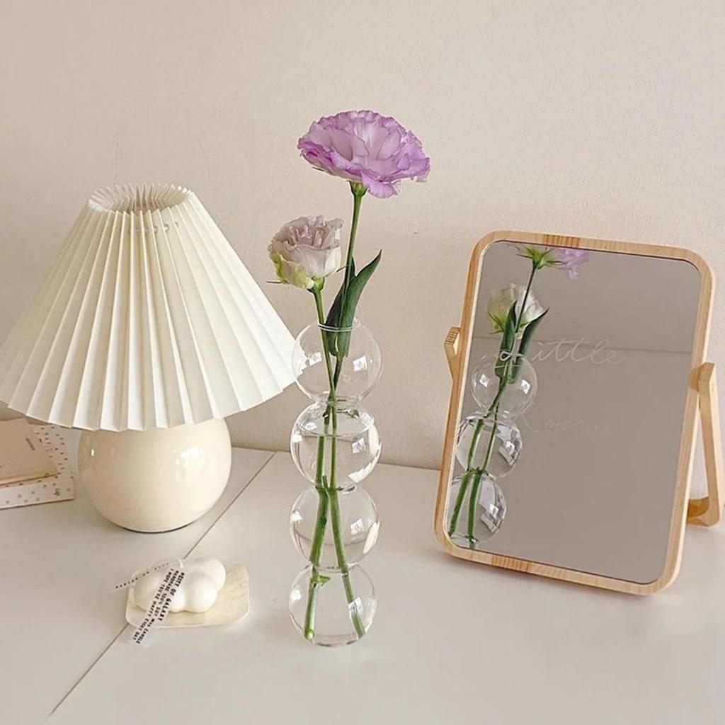 1pc, Creative Glass Bubble Vase Art Color Transparent Cute Style Decoration Bed Flower Arrangement Decorative Crafts