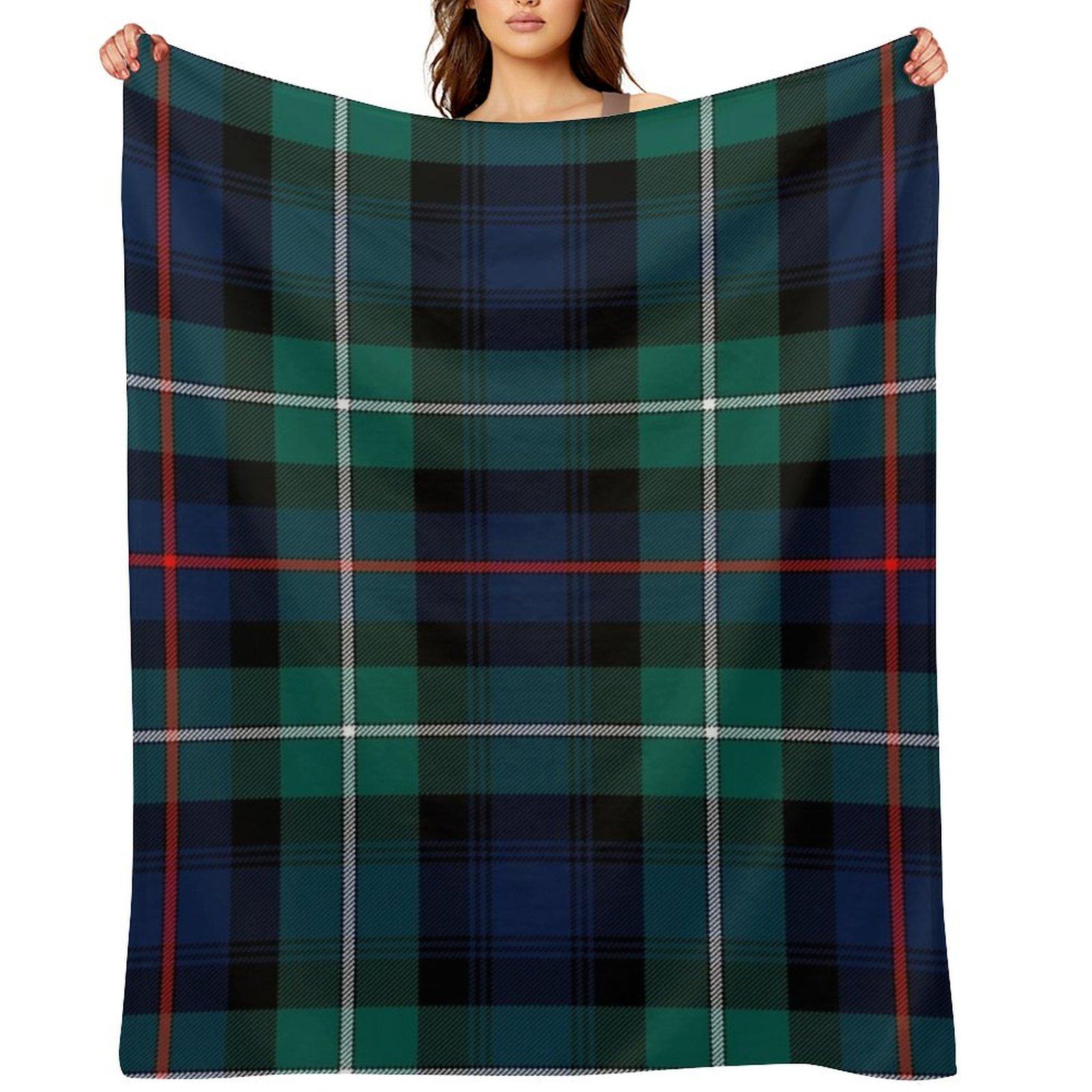 

Современное клетчатое плед-покрывало MacKenzie для дивана Тонкое рождественское украшение Пушистые меховые одеяла 30x40in