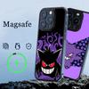 Pokemon Gengar Phone Case Magnetic Case For IPhone 16 14 13 12 11 15 Pro Max Plus For Magsafe Wireless Charge Cover