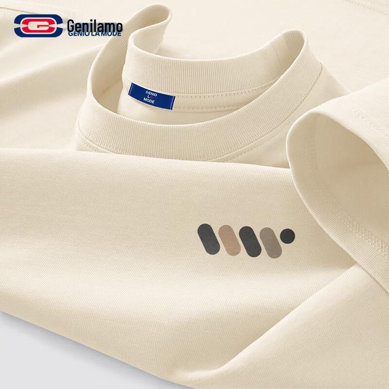 GENIOLAMODE Men s Pure Cotton Short-Sleeve Round Neck T-Shirt 3XL