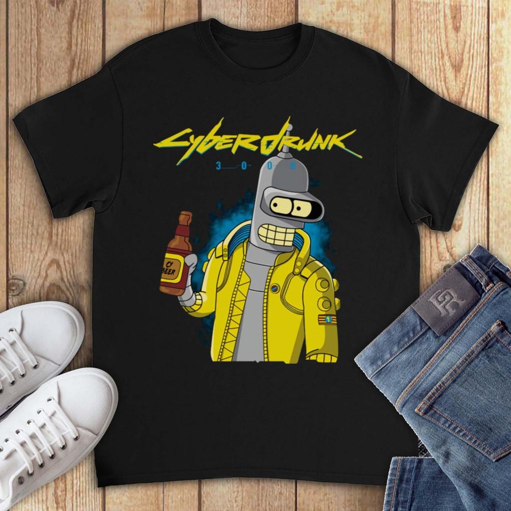 Bender Cyberdrunk 2026 Limitefunny Drinking Futurama Cartoon Adult Swim Gift Tshirt Sweatshirt Hoodie Tank Top For Unisex Unisex
