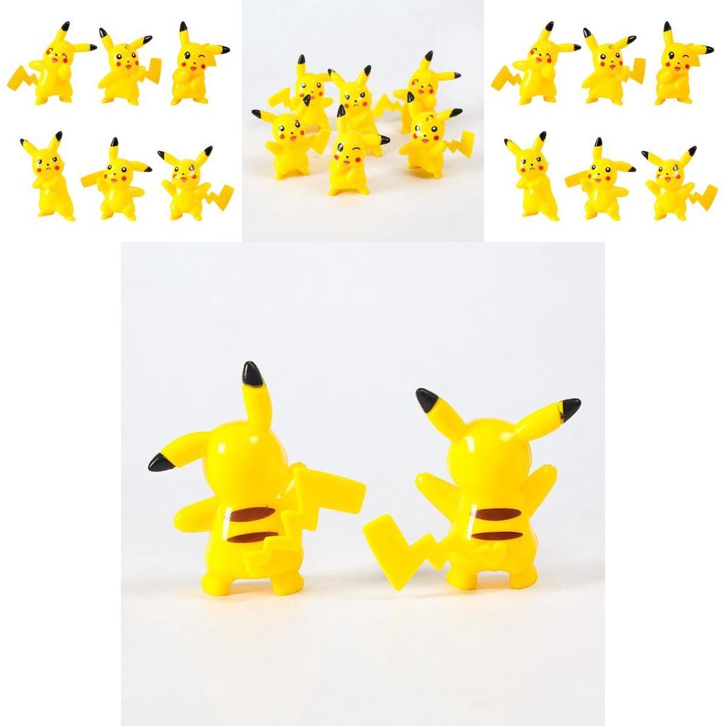 Adorable Pikachu Cartoon Anime Figure Model Doll Set Perfect For Cake Decoration And Gifts