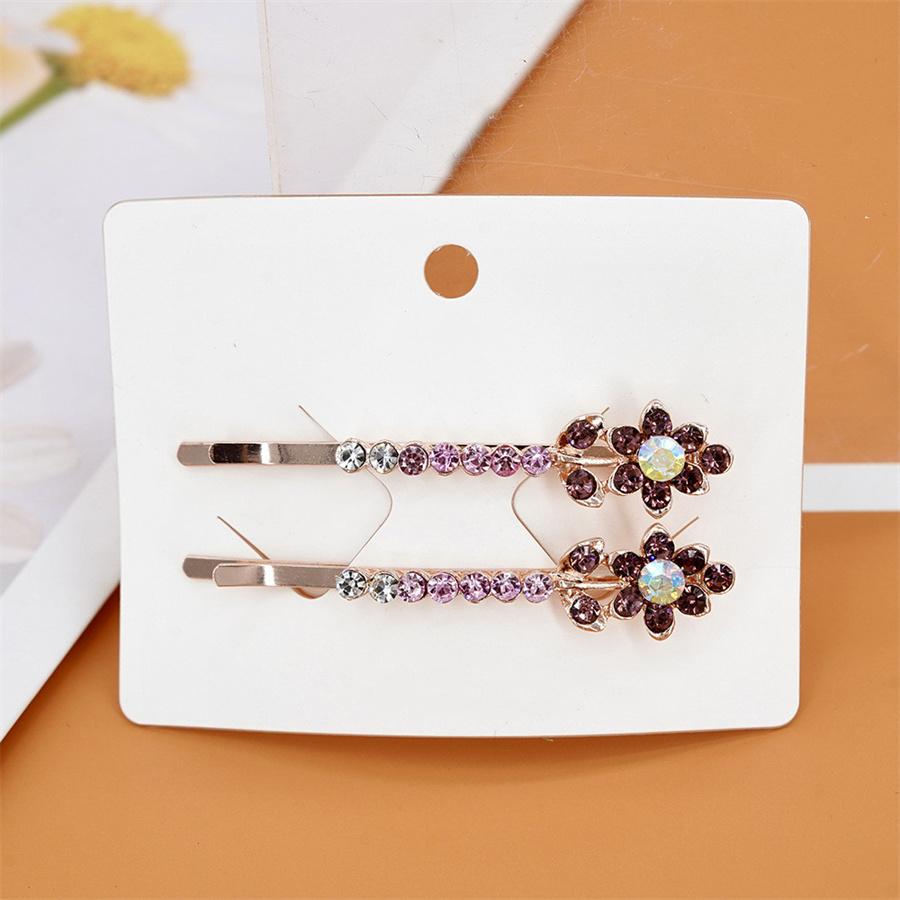 New Shiny Rhinestone Metal Hair Clips For Women Fashion Gold Silver Color Hairpins Girls Hair Accessories Hairgrips Jewelry