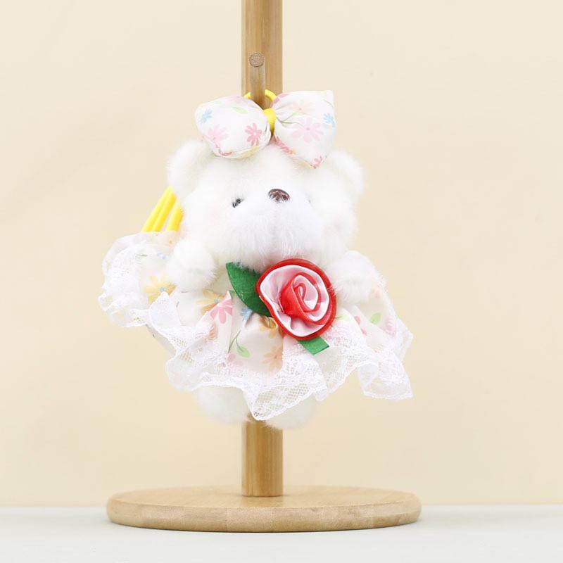 Adorable Bear Plush Toy With Short Pile Fur For Girls Bags And Collectible Decor