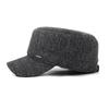 Winter Men's Hat Velvet Thick Ear Protection Wool Flat Cap Middle-Aged Outdoor Warm Cotton Hat